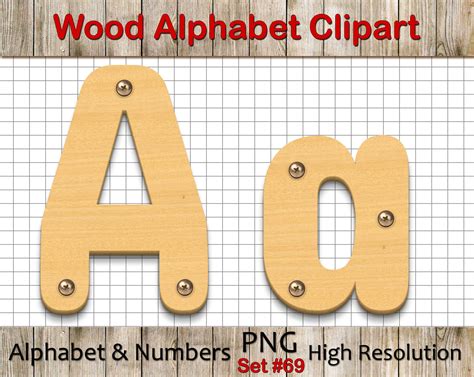 Wood Alphabet Clip Art With 3d Effect Wood Letters Wood