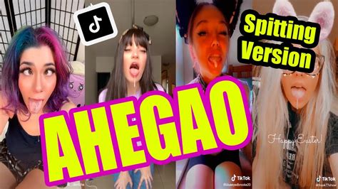 ahegao face spitting version tik tok compilation youtube