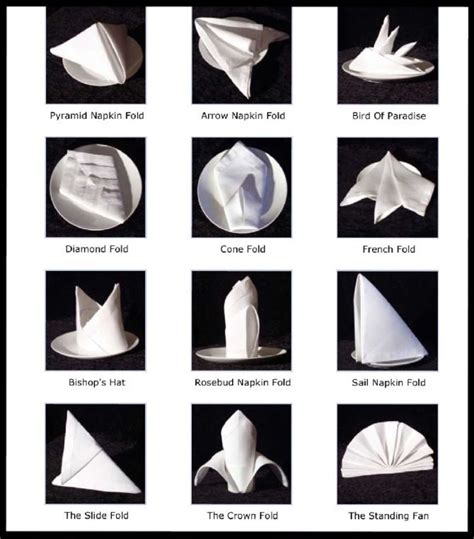 Table Napkin Folding Diamond Origami