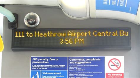 111 To Heathrow Airport Central Bus Station Youtube