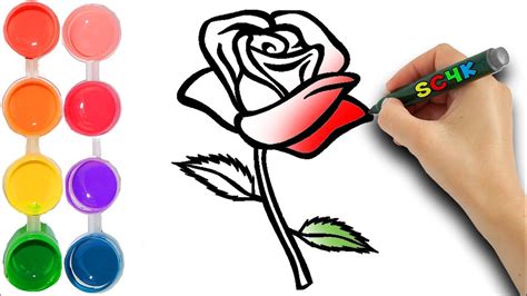 How To Draw A Rose Flower Step By Step Art Tutorial Youtube