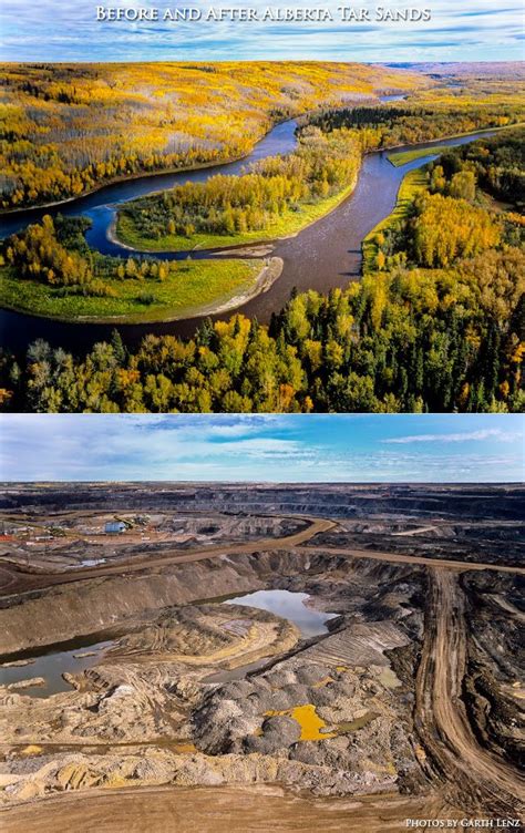 Tar Sands Art Dramatic Before And After Images Of Tar Sands In Alberta