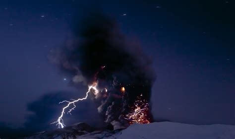 Volcano Eruption Lightning Storm