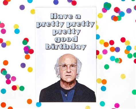 Larry David Birthday Card Funny Humour Card Seinfeld George Costanza