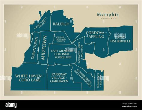 Map Of Memphis Neighborhoods Hiking In Map