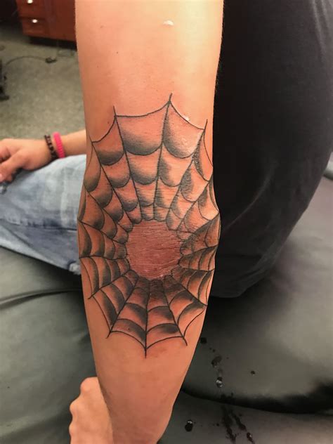 Traditional Spider Web Elbow Tattoo Spider Web Tattoo Elbow Elbow