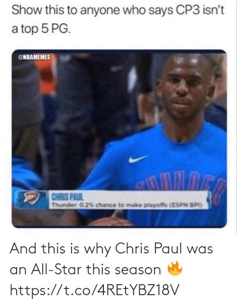 Jun 13, 2021 · and if you're hungry for more memes, here's last week's the week's best memes, ranked article, where we rank normal pills, reactions to the internet outage, the logal paul vs. And This Is Why Chris Paul Was an All-Star This Season 🔥 Httpstco4REtYBZ18V | All Star Meme on ME.ME