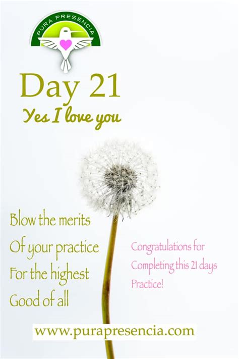 Day 21 Yes I Love You A 21 Days Practice Baj Péndulos