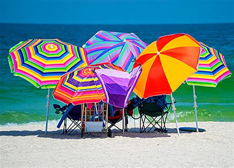 Colorful Beach Umbrellas A Focus On Florida