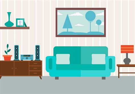 Shabby chic meets tinseltown in this los angeles living room. Free Vector Livingroom 134509 Vector Art at Vecteezy