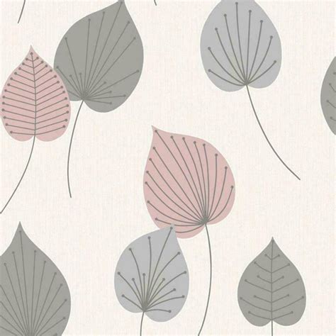 Choosing a kids wallpaper design for a child's room can be tricky, as you try to strike a balance between a fun colourful pattern that will stimulate your child's creativity and one that isn't too loud and. Rasch Vermont Leaf Pink Grey Glitter Textured Nature ...