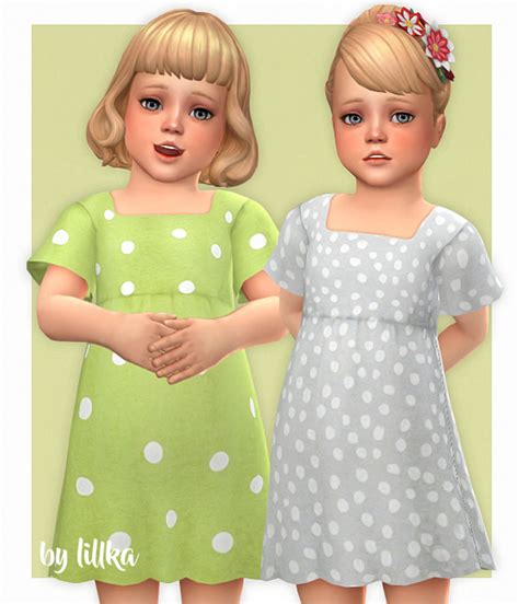 Aurora Dress For Toddler Girls Lillka Sims 4 Toddler Toddler Cc