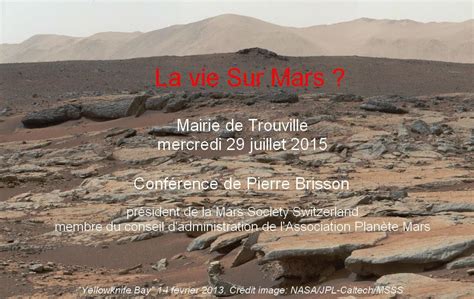 Conférence La Vie Sur Mars à La Mairie De Trouville Apm