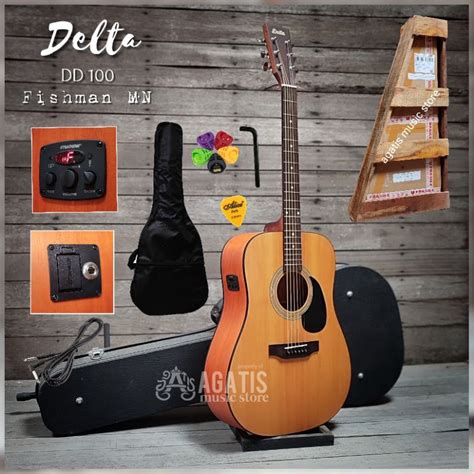 Jual Gitar Akustik Elektrik Original Delta DD 100 Fishman Mn Free Packing Kayu Shopee Indonesia