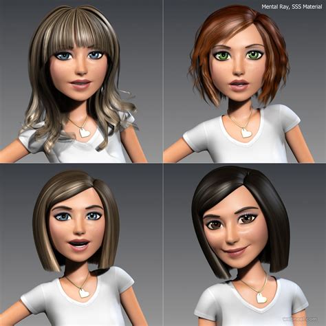 These neat 3d assets are delivered in high resolution png files with transparent. Girl 3d Cartoon Character 26