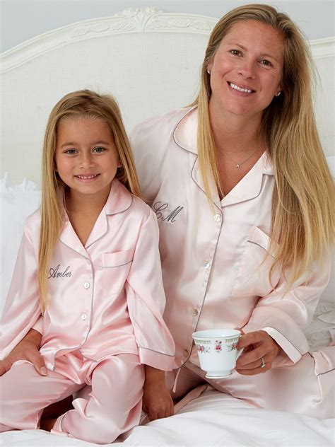 personalised girl s mini pink satin pyjamas lunn antiques