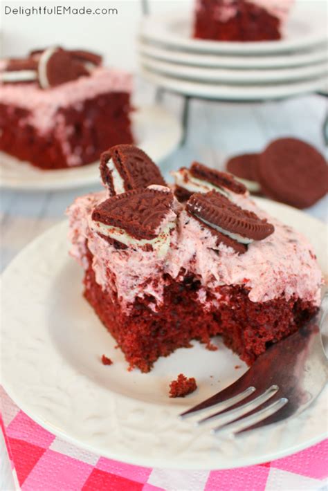 Red Velvet Oreo Poke Cake Delightful E Made