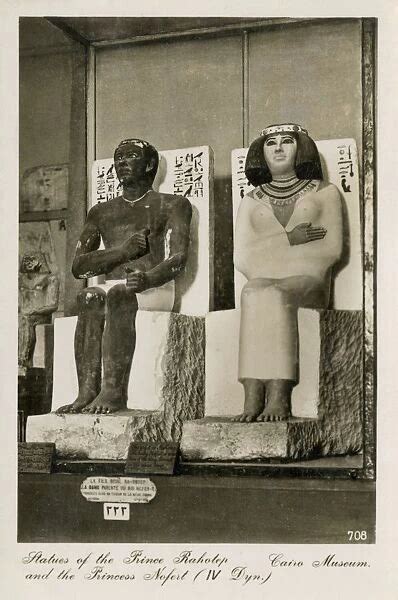statues of prince rahotep and princess nofret cairo museum