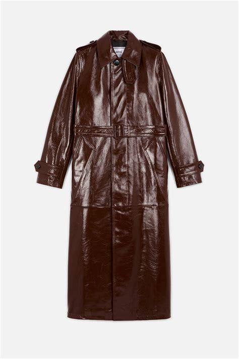 Womens Patent Leather Trenchcoat Ami Paris Official