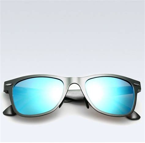 Blue Aluminum Mens Polarized Mirror Sun Glasses Male Driving Fishing