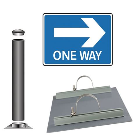 One Way Right Traffic Sign And Installation Kits Seton
