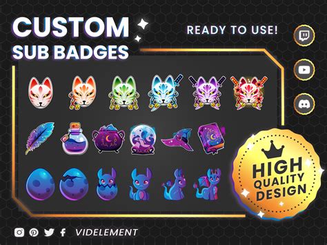 Custom Twitch Badges Twitch Sub Badges Discord Badges Etsy Australia