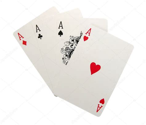 Playing Cards Isolated Four Of A Kind — Stock Photo © Valphoto 1200179