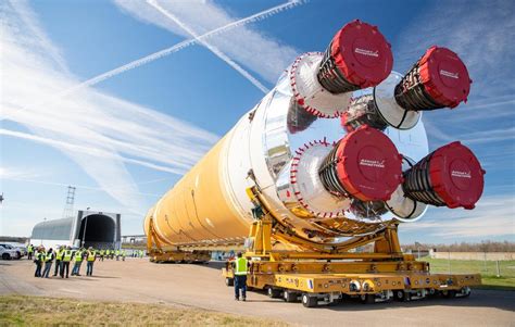 Nasa Moon Rocket Core Leaves For Testing Bbc News Nasa Space Launch