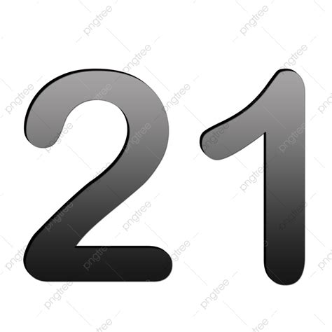 Number 21 Clipart Vector