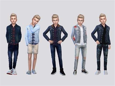 Harper Denim Jacket Boys By Mclaynesims At Tsr Sims 4 Updates