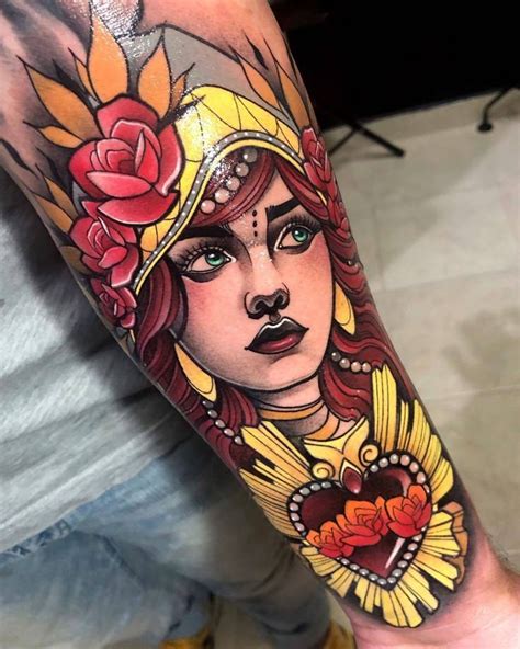 Neo Traditional Tattoo By Juan David Rendón Inkppl Neo Traditional