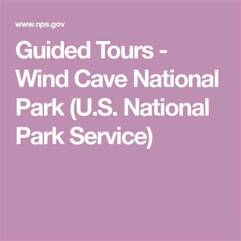 Guided Tours Wind Cave National Park Us National Park Service