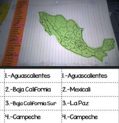 Material Interactivo Apara Trabajar Los Estados Y Capitales De México