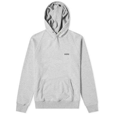 Haven Chest Logo Pullover Hoody Grey End Us