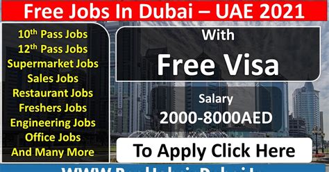 Jobs In Dubai For Indians And All Nationlaities Uae 2021