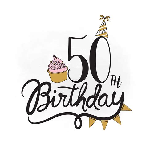 50th Birthday Svg Clipart Birthday Quote Cupcake Svg Birthday Flags