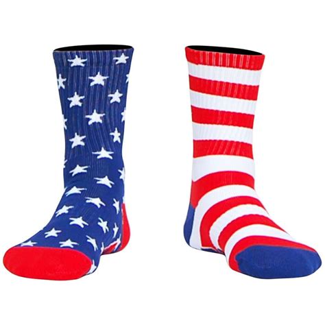 American Flag Usa Stars And Stripes Athletic Half Crew Socks For Sale