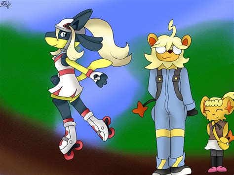 Korrina Clemont And Bonie Pokemon Version By Randallrouenzombie On