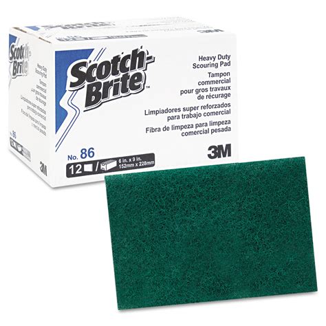Scotch Brite Professional Commercial Heavy Duty Scouring Pad Green 6