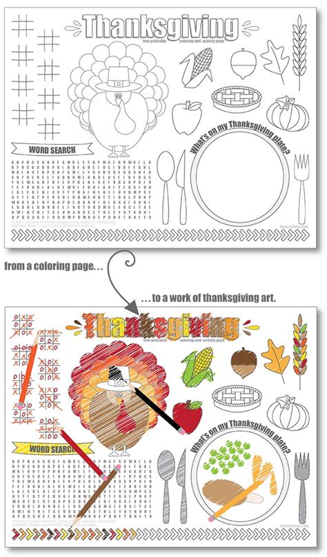 Here are a few free thanksgiving placemat printables you can use with your kiddos too! Printable Thanksgiving Placemats For Kids - Free | Live ...
