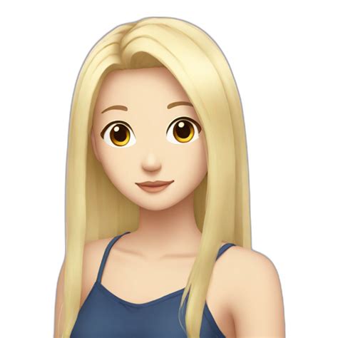 Emoji For Twitch Anime Chibi Style Happy Girl Blonde Hair Blue Eyes