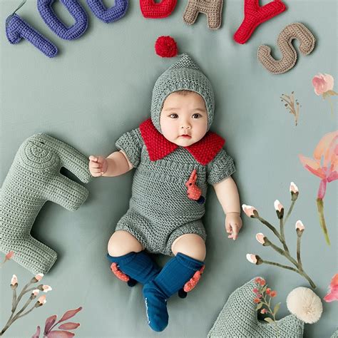 Baby Photography Props Tiny Girl Boy Photo Shoot Wool Outfits Clothes