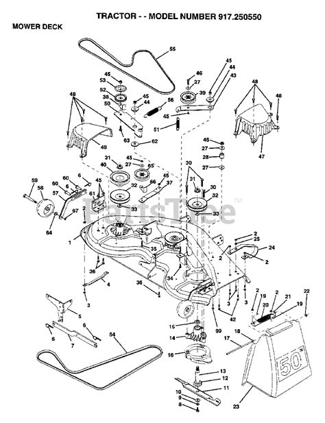 Craftsman Craftsman Lawn Tractor MOWER DECK Parts Lookup With Diagrams PartsTree