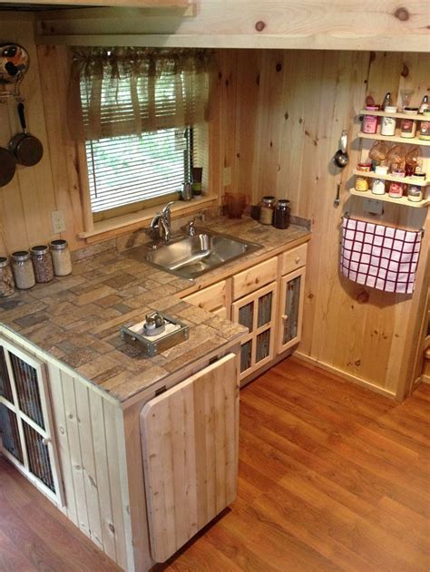 Featured on hgtv's tiny house, big living, it has. like the hinged counter at the end | mobile home kitchen ...