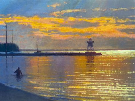 Carl Bretzke - Great Lakes Grandeur - 2023 American Realist Sunset Oil