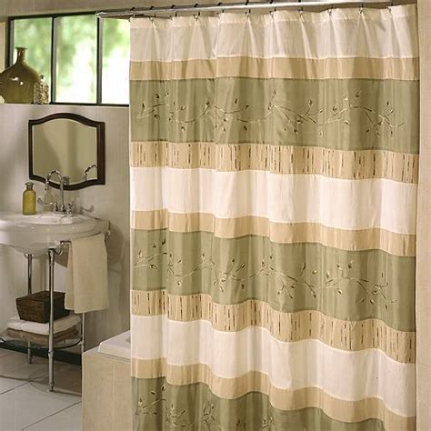 Excell Wasabi Pieced Fabric Shower Curtain Shower Curtain Decor