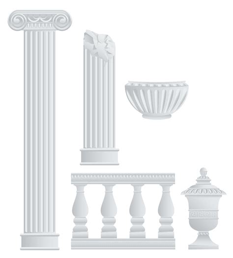 Greek Fence Columns And Elements Png Clipart Greek Columns Greek