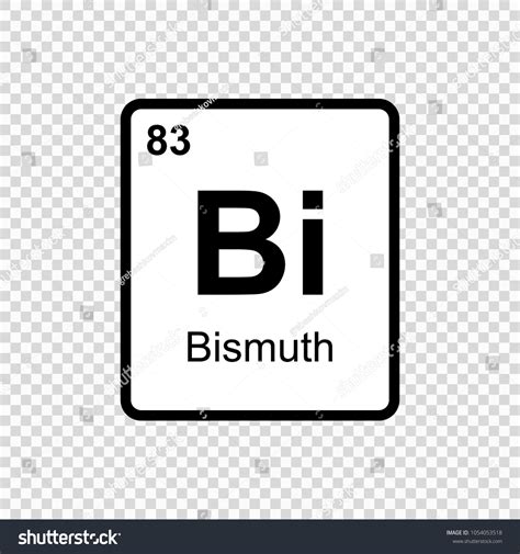 Bismuth Chemical Element Sign Atomic Number Stock Vector Royalty Free