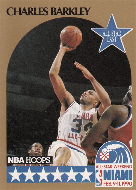 February 20, 1963 in leeds, alabama, usa. Charles Barkley 1990-91 NBA Hoops All Star Card #1 - Basketball Cards