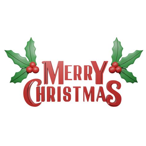 3d Merry Christmas Text 16703484 Png